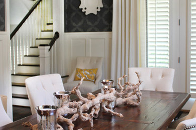 Trendy dining room photo in Raleigh