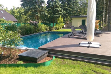 Inspiration for a contemporary rectangular lap pool in Berlin.