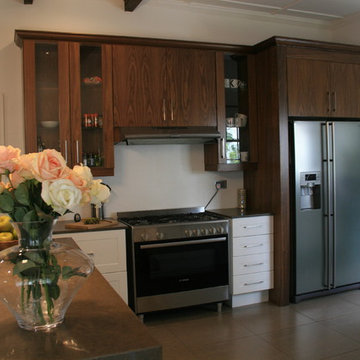 Beautiful modern kitchen with a rustic touch