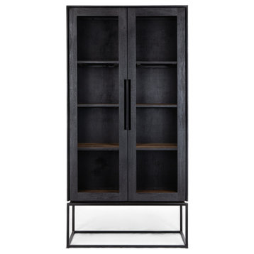 Wooden 2-Glass Door Cabinet | dBodhi Karma
