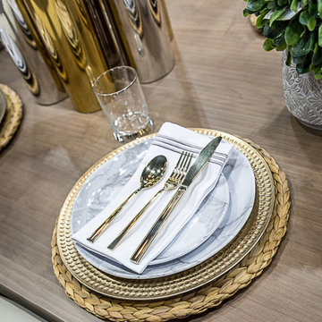 Mixed Metals Tablescape - Home + Garden Show 2019