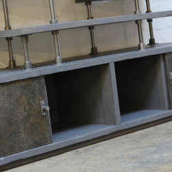 Lanz Reclaimed Wooden & Galvanised Pipe Freestanding Wardrobe with Storage - Wardrobe Storage Solutions