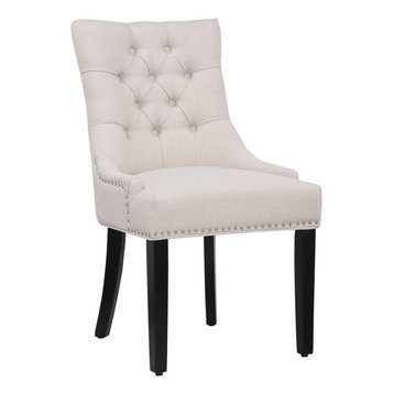 charlie modern wingback dining chair