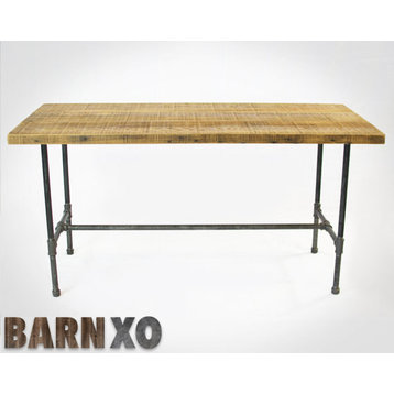 Table, Reclaimed Wood Thin Plank, Reclaimed Barn Wood, Beeswax, 30x60x30