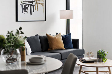 Modern living room in Melbourne.