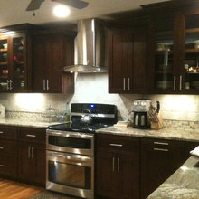 Mocha cabinets