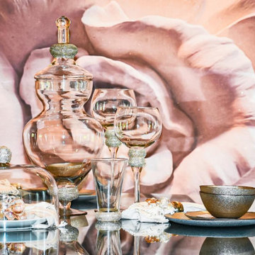 Gliz  table accessories to complement Chanel Inspired Wall Mural