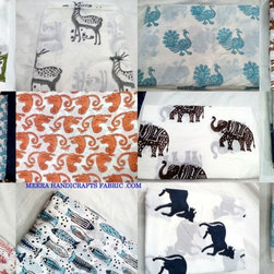 hand block print fabric pure cotton printed fabric new print by the meera handic - Curtain Fabric