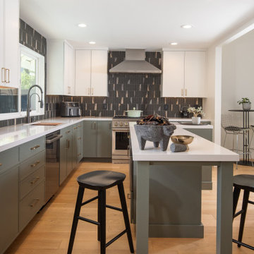 A Soft Sage & Graphite Kitchen