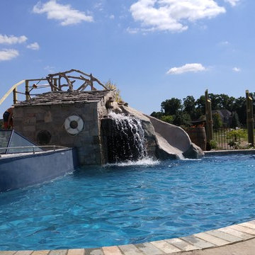 Backyard Boating Gunite Pool with ecoFinish KON