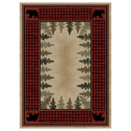 Hearthside Four Corners Red Lodge Area Rug, 7'10"x9'10"