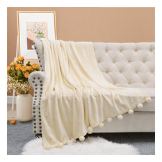 Qilmy Cozy Throw Blanket Soft Wrap Blankets Lazy Shawl 50 x 60 for All Seasons Couch Sofa Bedroom Colorful Polka Dot 