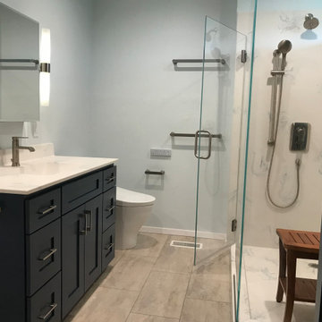 Dark Blue Shaker Vanity