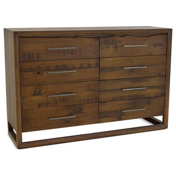 Bowery Hill Modern 8-drawer Wood Dresser in Mocha Brown Finish