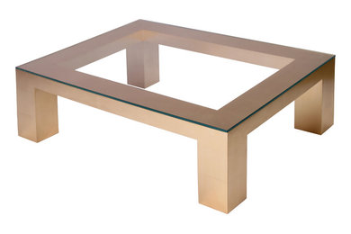 Gold Contemporary Coffee Table
