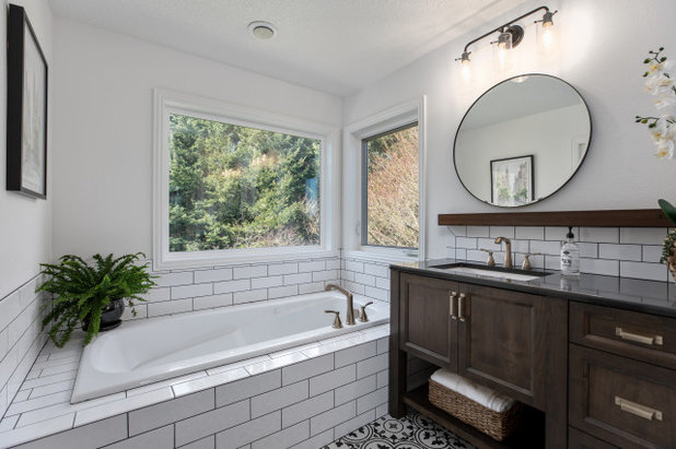 Transitional Bathroom by Mountainwood Homes