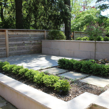 Terraced Backyard - upper deck seating area