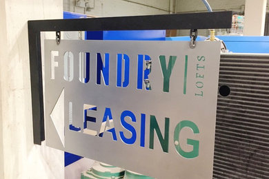 Foundry Lofts Leasing Signage