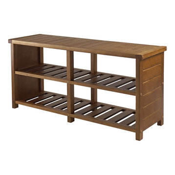 Winsome Wood Transitional Teak Composite Wood Bench 33348