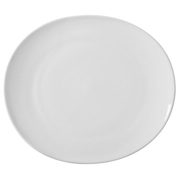 Royal Oval White Dinner Plates, Set of 6