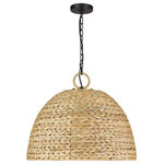 Golden Lighting - Golden Lighting 1081-5P BLK-WSG Rue, 5 Light Pendant 18.63 In and 21 I - Wild by nature, Rue draws inspiration from ancestrRue 5 Light Pendant  Matte Black Woven SwUL: Suitable for damp locations Energy Star Qualified: n/a ADA Certified: n/a  *Number of Lights: 5-*Wattage:60w Candelabra bulb(s) *Bulb Included:No *Bulb Type:Candelabra *Finish Type:Matte Black