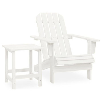 vidaXL Patio Chair Outdoor Chair Dining Chair Wooden Solid Fir Wood White