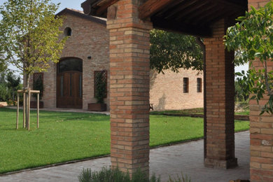 Ispirazione per un portico stile rurale