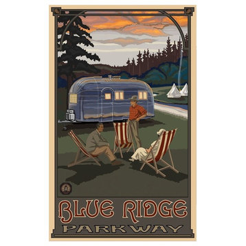 Paul A. Lanquist Blue Ridge Parkway, Virginia Airstream Art Print, 12"x18"