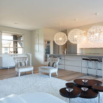 Transitional Kitchen with Urban Effects Cabinetry