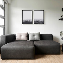 Houzz Tour: Black & White Defines This 990-Sq-Ft Flat