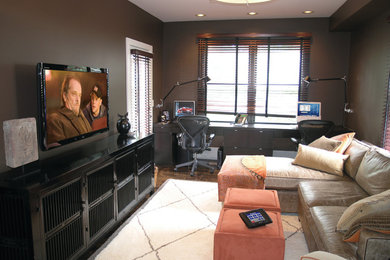 Inspiration for a contemporary home office remodel in Chicago