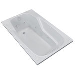 Arista - Troy 36 x 72 Rectangular Whirlpool Jetted Drop-In Bathtub with Right Drain - DESCRIPTION