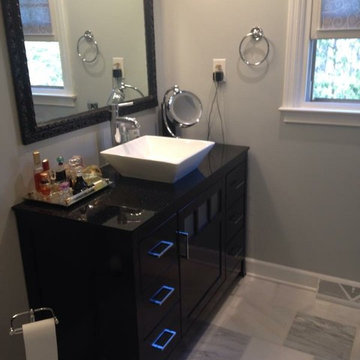 Subway tile bathroom