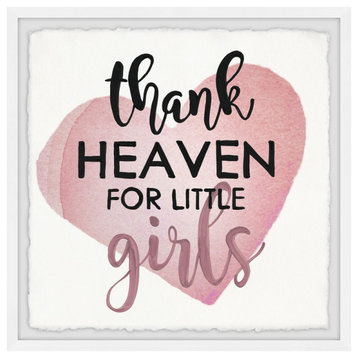 "Thank Heaven for Little Girls III" Framed Painting Print, 12"x12"