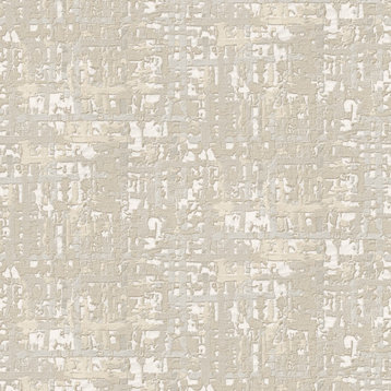 Textured Wallpaper, Graphical Wall Pattern, Cream Gray White, 1 Roll