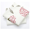 Embroidery Canvas Pillow Cover 2 Piece Set, Burgundy, 26" X 26"