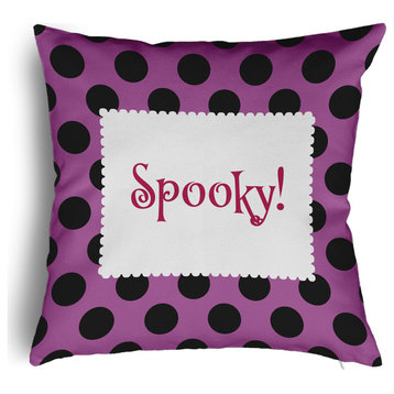 Halloween Spooky Dots Accent Pillow With Removable Insert, Orchid, 20"x20"