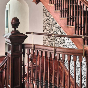 Art Deco Inspired Wallpapers in a Historic Home