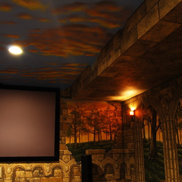 Game of Thrones Home Theater Mural by Tom Taylor of Wow Effects in Virginia.