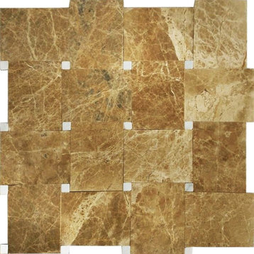 Carrera Brown Tile, 12"x12" Sheets, Set of 10