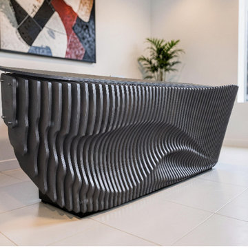 Wood Reception Counter Desk "Harmony"