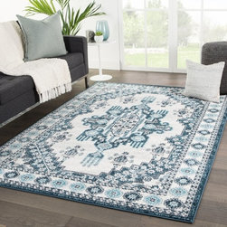 Georgia : Transitional Medallion Runner Area Rug - Home Decor