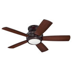 Craftmade Lighting - Craftmade Lighting TMPH44OB5 Tempo Hugger - 44" Ceiling Fan with Light Kit - The Tempo 44" hugger fan is designed for smaller rooms and shorter ceilings. Its sleek profile incorporates LED down lighting to enhance the form and function. Heavy-Duty, 3-Speed Reversible Motor Flushmount Installation Only Blades Included Integrated Light Kit (Included) ICS Remote and Wall Control/Clamshell (Included) Optional Blank Light Lens Cover (Included). Shade Included: TRUE Dimable: TRUE Warranty: Lifetime Limited Warranty Color Temperature:  Lumens: 1415 CRI:Tempo Hugger 44" Ceiling Fan Oiled Bronze Matte White Glass *UL Approved: YES *Energy Star Qualified: n/a *ADA Certified: n/a *Number of Lights: Lamp: 1-*Wattage:16w LED bulb(s) *Bulb Included:Yes *Bulb Type:LED *Finish Type:Oiled Bronze