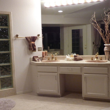 Staging of a Master Bedroom --- Before and After Photos