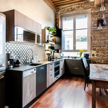 Cuisine esprit atelier vintage
