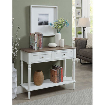 Convenience Concepts French Country Hall Table in White Wood Finish