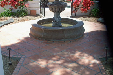 Saltillo tile and Fountain