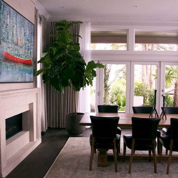 North Vancouver Rustic Contemporary Fireplace