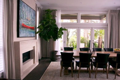 North Vancouver Rustic Contemporary Fireplace