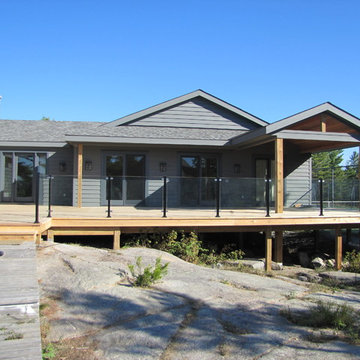 Large waterfront cottage decks